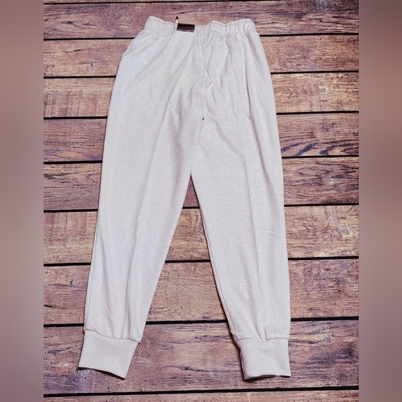 INC Shimmering High Rise Joggers Pink Size Small - New With Tags - Picture 2 of 5